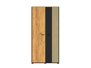 ⁦Trio Youth Wardrobe with Three Doors, Natural Wood⁩ - الصورة ⁦3⁩