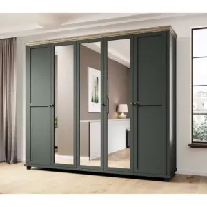 دولاب إمانويلا خشب طبيعي مع مرآه