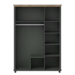 ⁦Emanuela natural wood wardrobe with mirror⁩ - الصورة ⁦12⁩