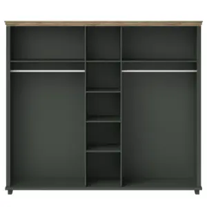 ⁦Emanuela natural wood wardrobe with mirror⁩ - الصورة ⁦5⁩