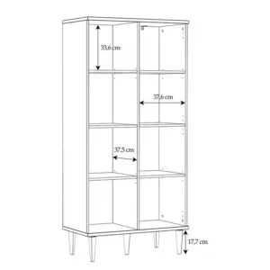 ⁦Roma natural wood wardrobe with rattan⁩ - الصورة ⁦7⁩