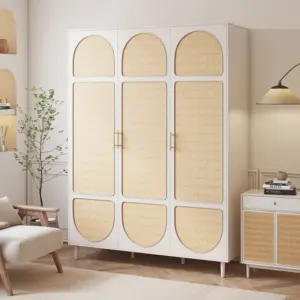 ⁦Marmo natural wood wardrobe with rattan⁩ - الصورة ⁦6⁩