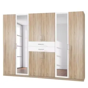 ⁦Diver natural wood wardrobe with mirror⁩ - الصورة ⁦5⁩