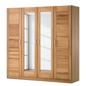 ⁦Landvetter natural wood wardrobe with mirror⁩ - الصورة ⁦3⁩