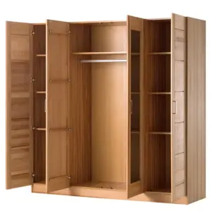 ⁦Landvetter natural wood wardrobe with mirror⁩ - الصورة ⁦6⁩