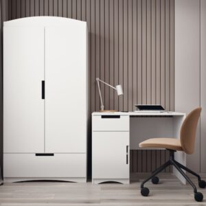 دوڤو مكتب دراسة كلاسيكي بدرج وخزانة خشب طبيعى