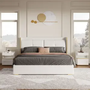 سرير سيرينزو الحديث خشب طبيعي