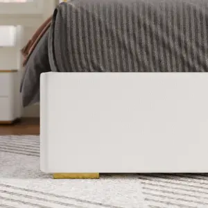 ⁦Serenzo modern bed, natural wood⁩ - الصورة ⁦4⁩