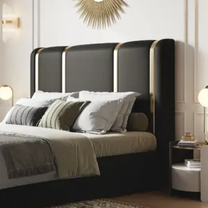 ⁦Black and Gold Lux ​​King Bed⁩ - الصورة ⁦9⁩