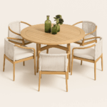 Solana Natural Wood Outdoor Dining Set