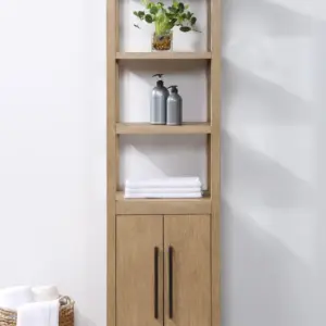 سيجال خزانة حمام من الخشب الطبيعي