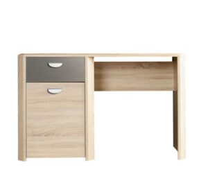 ⁦Ceylon modern office desk with two drawers, natural wood⁩ - الصورة ⁦3⁩