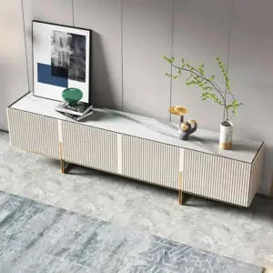 ⁦Celeste Round Coffee Table and TV Stand Set in Natural Wood⁩ - الصورة ⁦5⁩