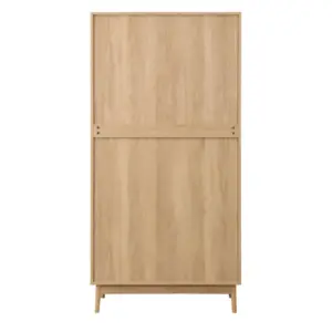 ⁦Celine Rattan Two-Door Wardrobe with Drawer⁩ - الصورة ⁦3⁩