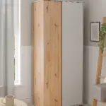 Sento Youth Wardrobe with Two Doors, Made of Natural Wood