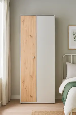 ⁦Sento Youth Wardrobe with Two Doors, Made of Natural Wood⁩ - الصورة ⁦3⁩