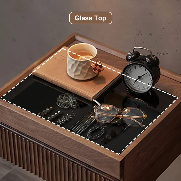 جرانيل طاولة غرفة نوم خشب طبيعي - الصورة 6