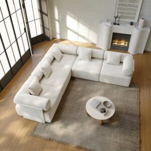 ⁦Jicaz living room set made of natural wood⁩ - الصورة ⁦5⁩