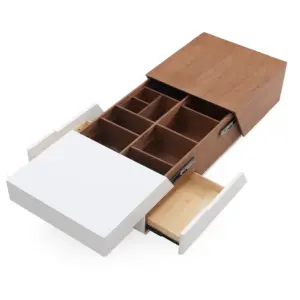 ⁦Reiki table set, TV unit and coffee table made of natural wood⁩ - الصورة ⁦5⁩