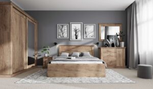 Aveo bedroom set made of natural wood