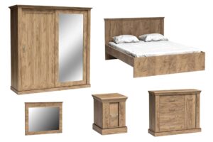 ⁦Aveo bedroom set made of natural wood⁩ - الصورة ⁦3⁩