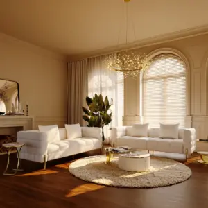 ⁦Liora set with a natural wood base⁩ - الصورة ⁦3⁩