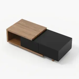 ⁦Media Mauro set in natural wood and black⁩ - الصورة ⁦14⁩