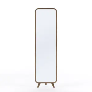 ⁦Fedrodis full mirror with wooden base and stand⁩ - الصورة ⁦9⁩