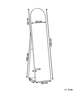 ⁦Verax floor mirror with base⁩ - الصورة ⁦3⁩