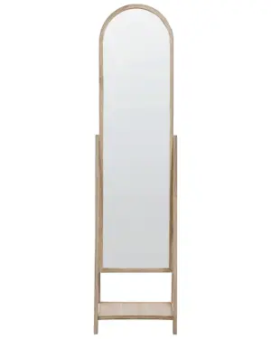 ⁦Ferretti Natural Wood Floor Mirror⁩ - الصورة ⁦4⁩