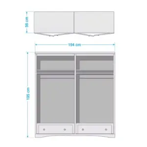 ⁦Vinca natural wood wardrobe⁩ - الصورة ⁦12⁩