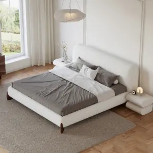 ⁦Craven modern natural wood bed⁩ - الصورة ⁦4⁩