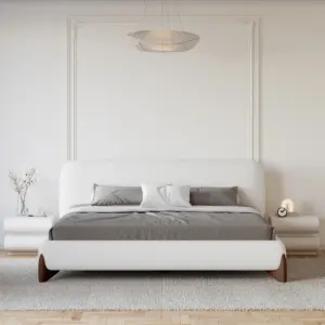 ⁦Craven modern natural wood bed⁩ - الصورة ⁦9⁩