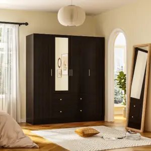 ⁦kalami Natural wood wardrobe with mirror⁩ - الصورة ⁦11⁩