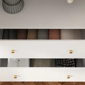 ⁦kalami Natural wood wardrobe with mirror⁩ - الصورة ⁦4⁩