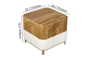 ⁦ClearVox TV unit, coffee table and side table set in natural wood⁩ - الصورة ⁦17⁩