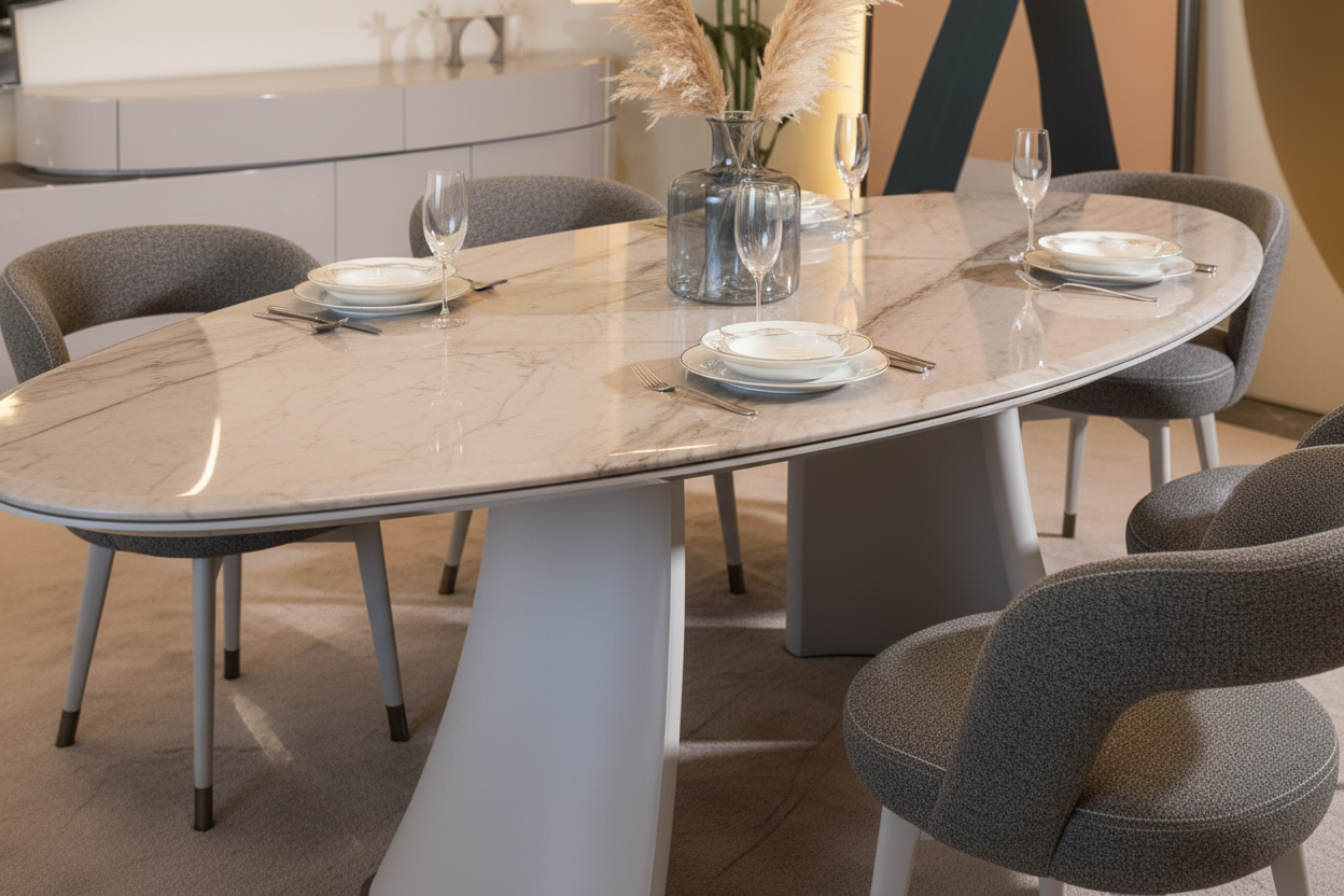 لونيـرا سفرة مودرن بيضاوية بتصميم أنيق - الصورة 5