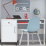 Marvion Modern Study Desk, Natural Wood
