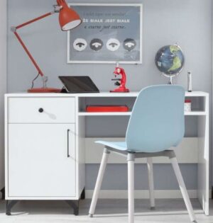 Marvion Modern Study Desk, Natural Wood