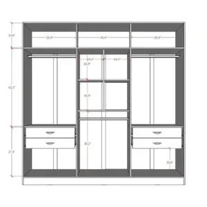 ⁦6-door mansion wardrobe⁩ - الصورة ⁦5⁩