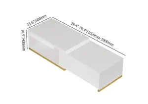 ⁦Ardina Living Room Collection: Coffee Table and TV Unit Set in Natural Wood⁩ - الصورة ⁦11⁩