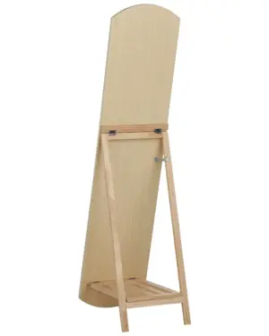 ⁦Floor mirror with a natural wood base⁩ - الصورة ⁦6⁩