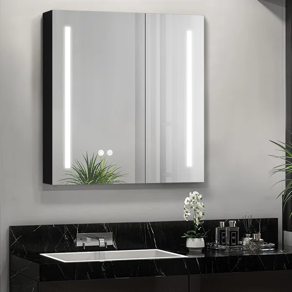 إليزيه مرآة مضيئة مع مساحة تخزين - الصورة 3