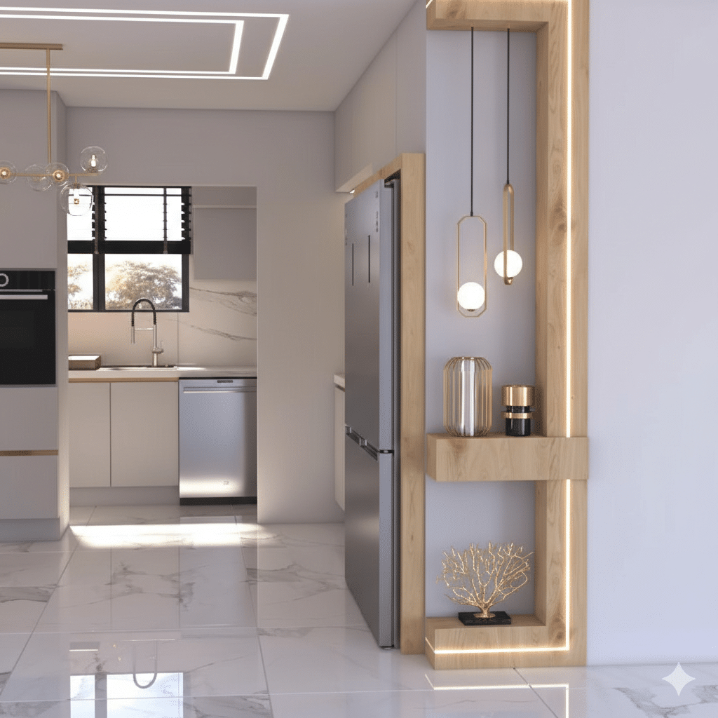 مطبخ خشب كونتر داخلي بخامات مختلفة - الصورة 3