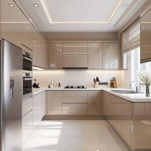 مطبخ مودرن خشب خامات متعددة