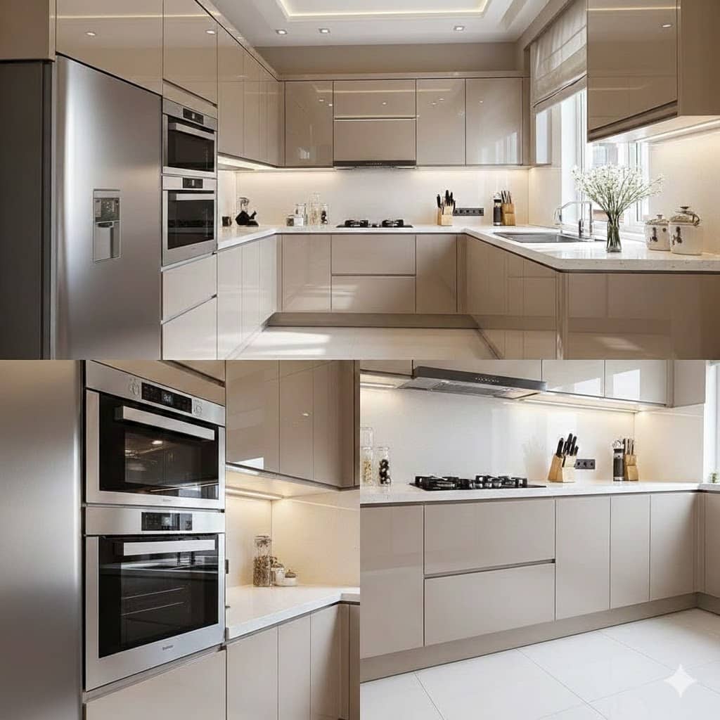 مطبخ مودرن خشب خامات متعددة - الصورة 3