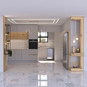 مطبخ خشب كونتر داخلي بخامات مختلفة