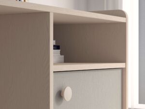 ⁦Grivo natural wood study desk with storage space⁩ - الصورة ⁦6⁩