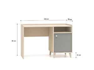 ⁦Grivo natural wood study desk with storage space⁩ - الصورة ⁦8⁩