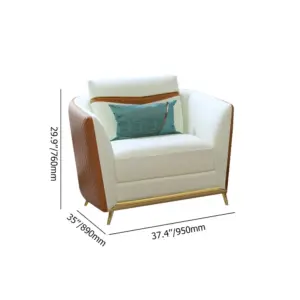 ⁦Monterey Modern 3-Piece Living Room Set with Gold Accents⁩ - الصورة ⁦11⁩